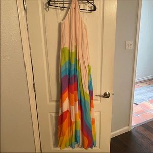 Mara Hoffman rainbow halter dress